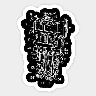 Optimus Prime Autobot Transformers Patent Print Sticker